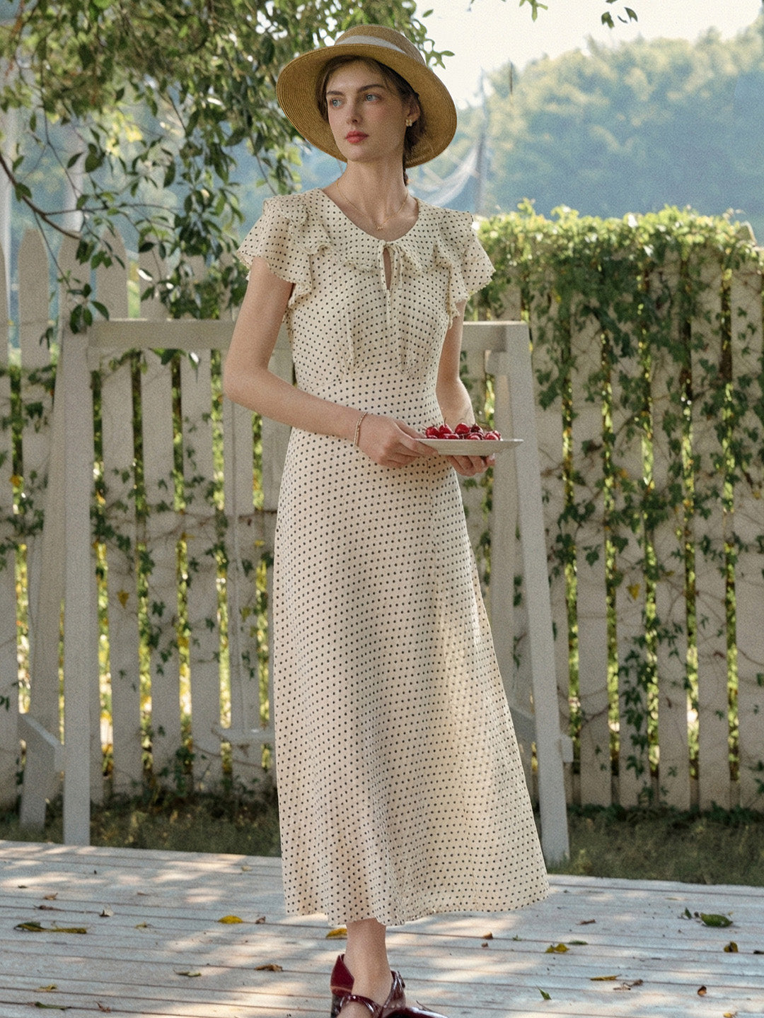 Bethany Peter Pan Collar Ruffle Dress