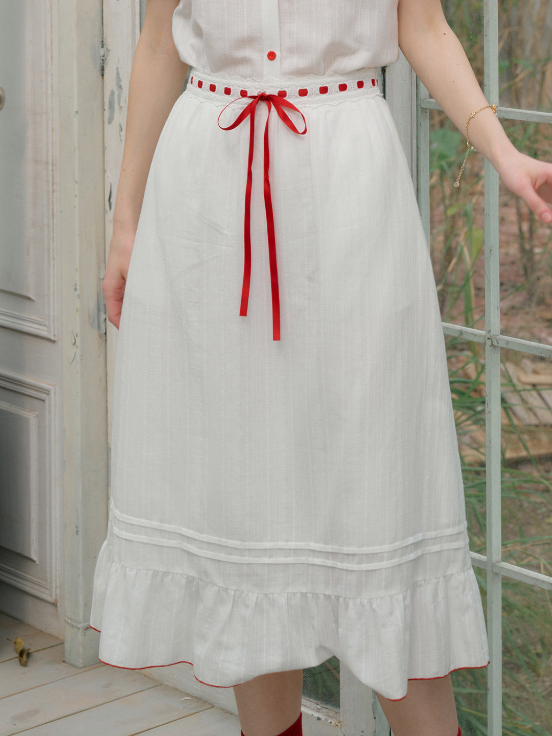 Final Sale】Myla Midi 100% Cotton Skirt