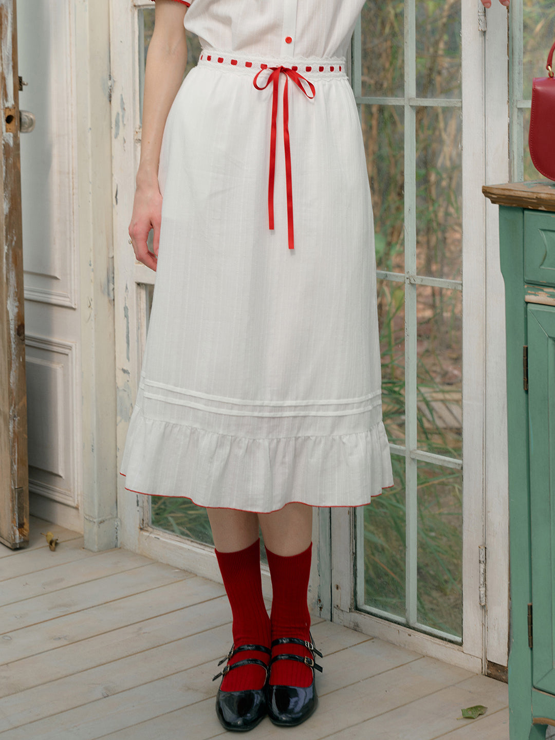 【Final Sale】Myla Midi 100% Cotton Skirt