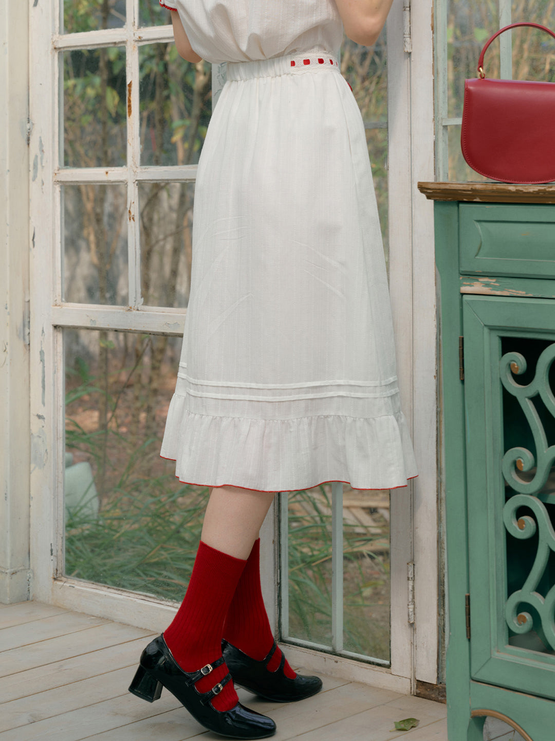 【Final Sale】Myla Midi 100% Cotton Skirt