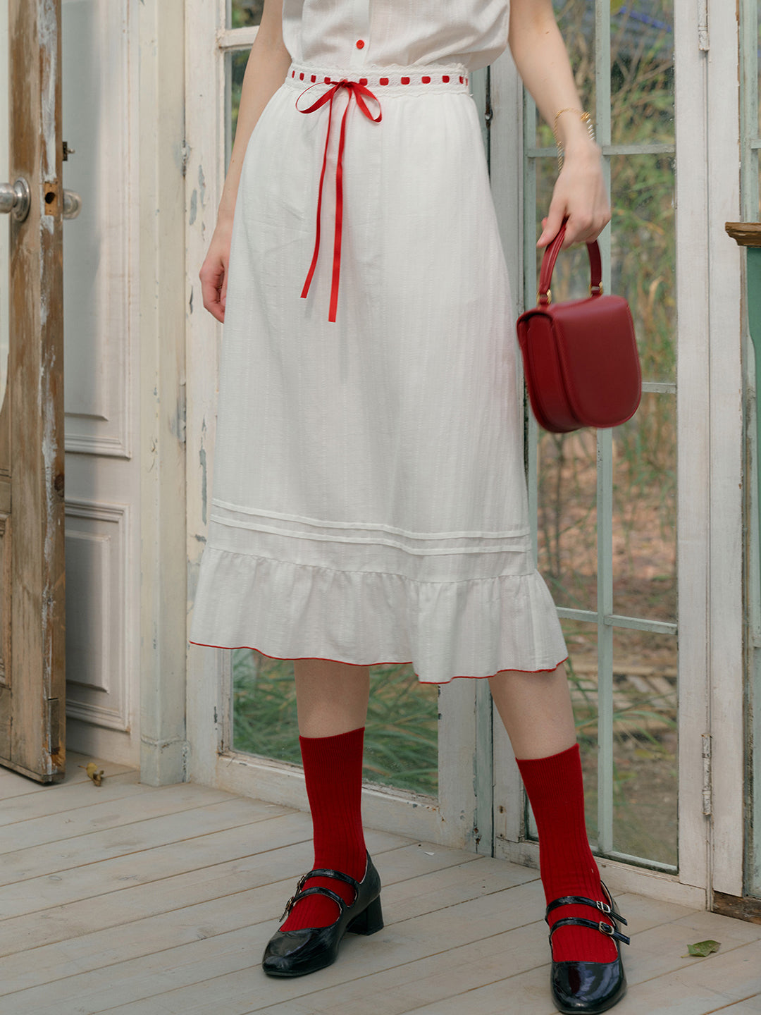 【Final Sale】Myla Midi 100% Cotton Skirt