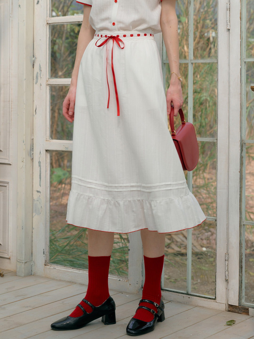 【Final Sale】Myla Midi 100% Cotton Skirt