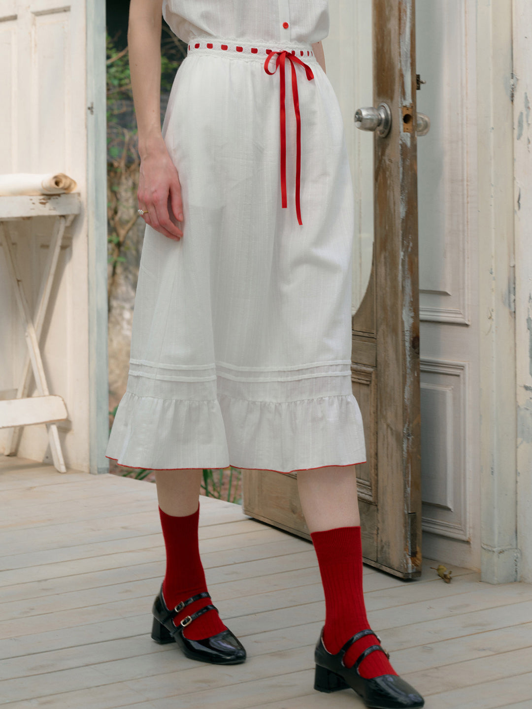 【Final Sale】Myla Midi 100% Cotton Skirt