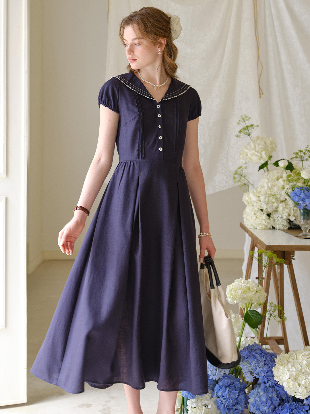 a line princess short dress A-Line Illusion Neck Lace Applique Long Sleeves Short-Mini Wedding Dre main image 1