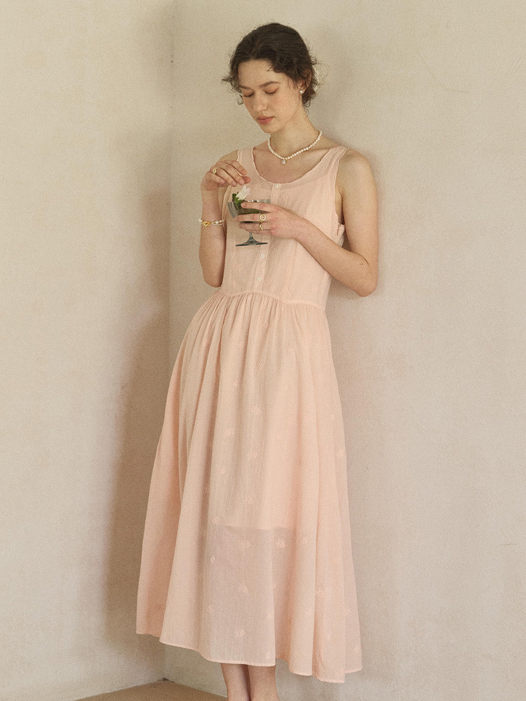 Lyric Round Neck 100% Cotton Dress