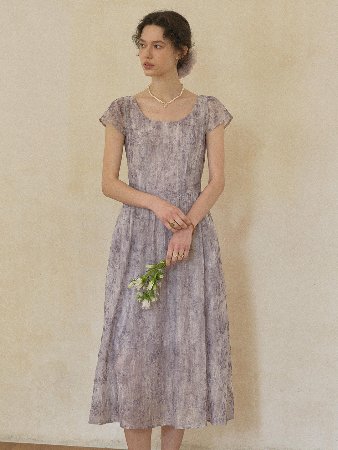 Sloane Round Neck Printed Dress