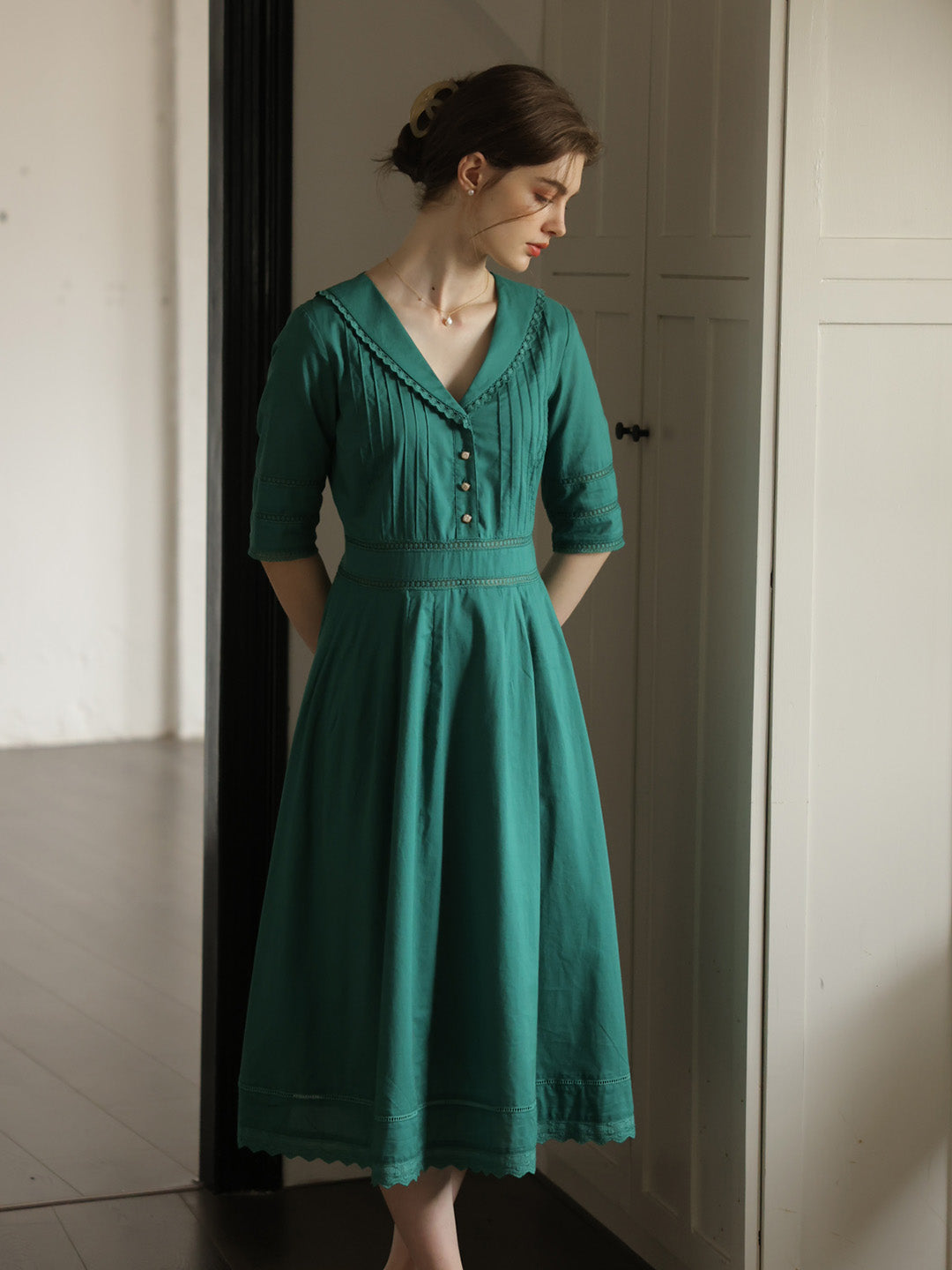 MIRA DRESS EMERALD GREEN