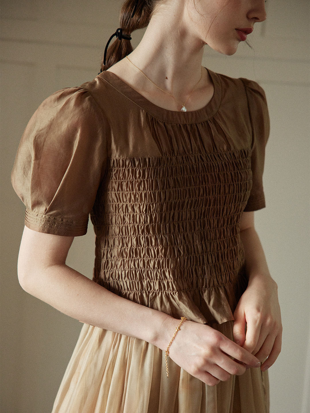 【Final Sale】Lillie Vintage Court Ruffle Puff Sleeve Blouse