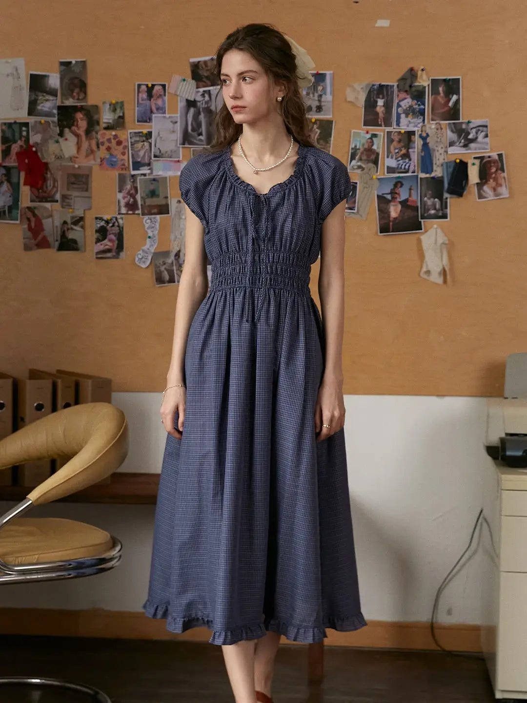 Baylee Round Neck Puff Sleeve Dress