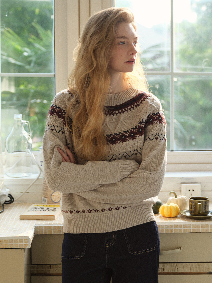 Kasandra Vintage Fair-Isle All-Purpose Sweater