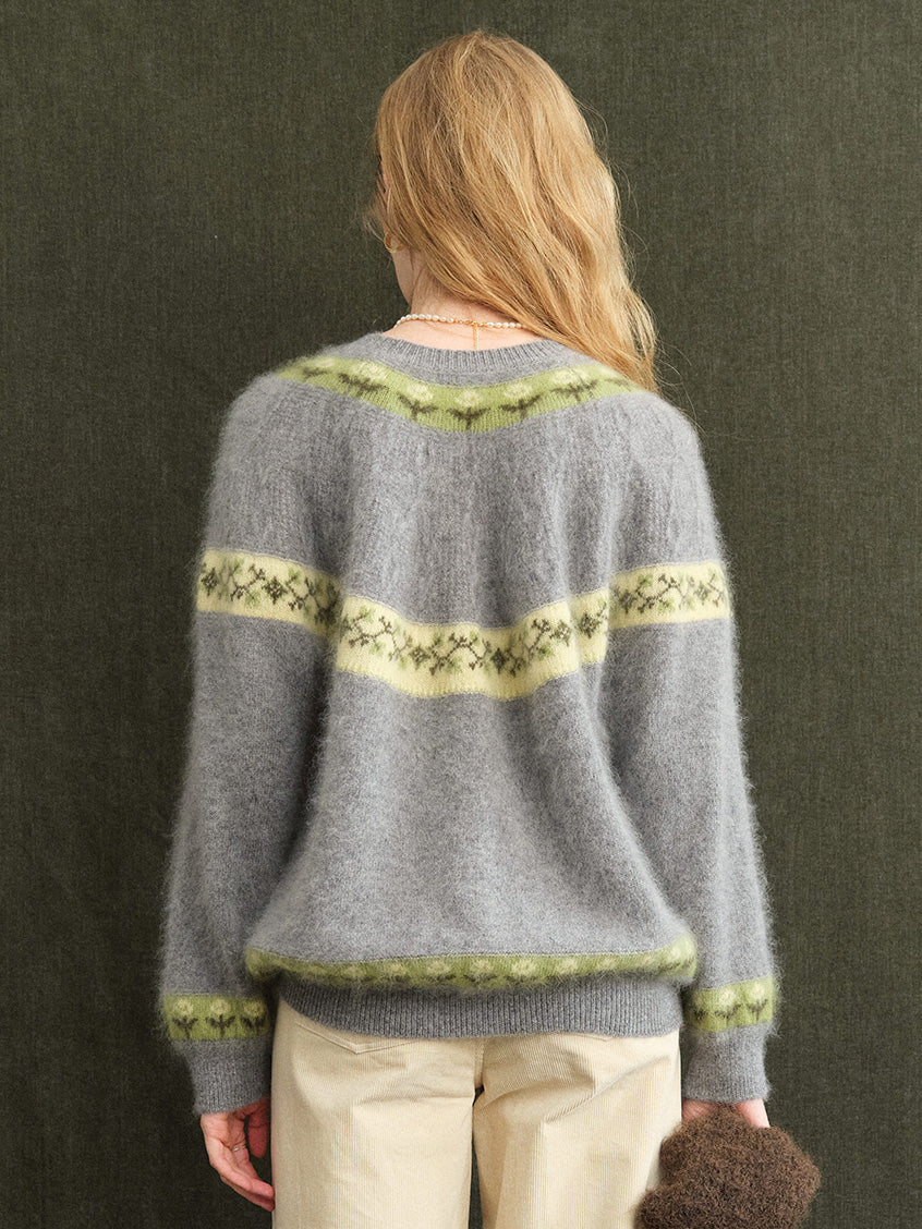 Irina Fair-Isle Nordic Wool-Cashmere Sweater