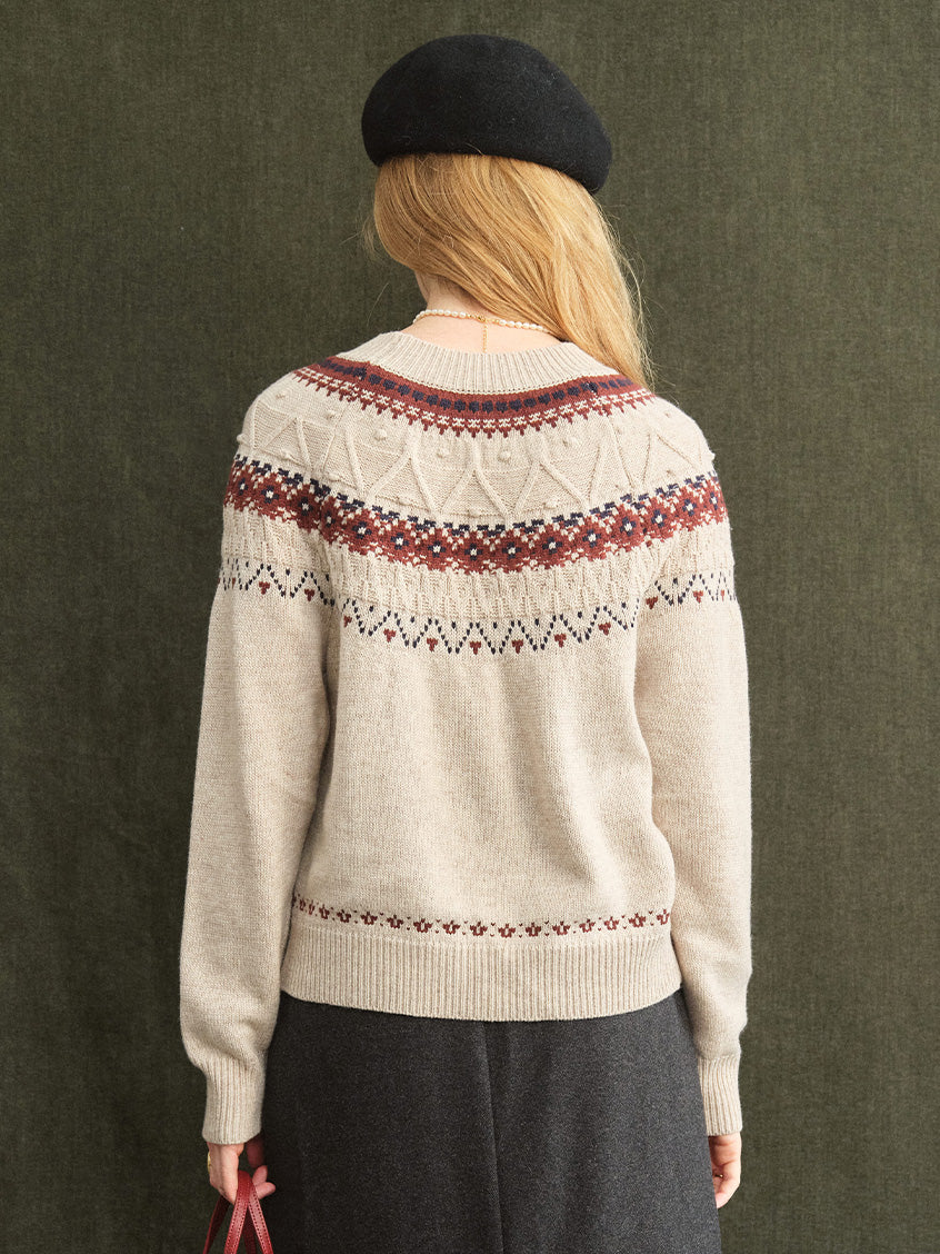Kasandra Vintage Fair-Isle All-Purpose Sweater