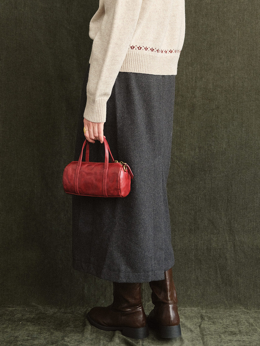 Delphine High-Waist Pleated Midi Skirt