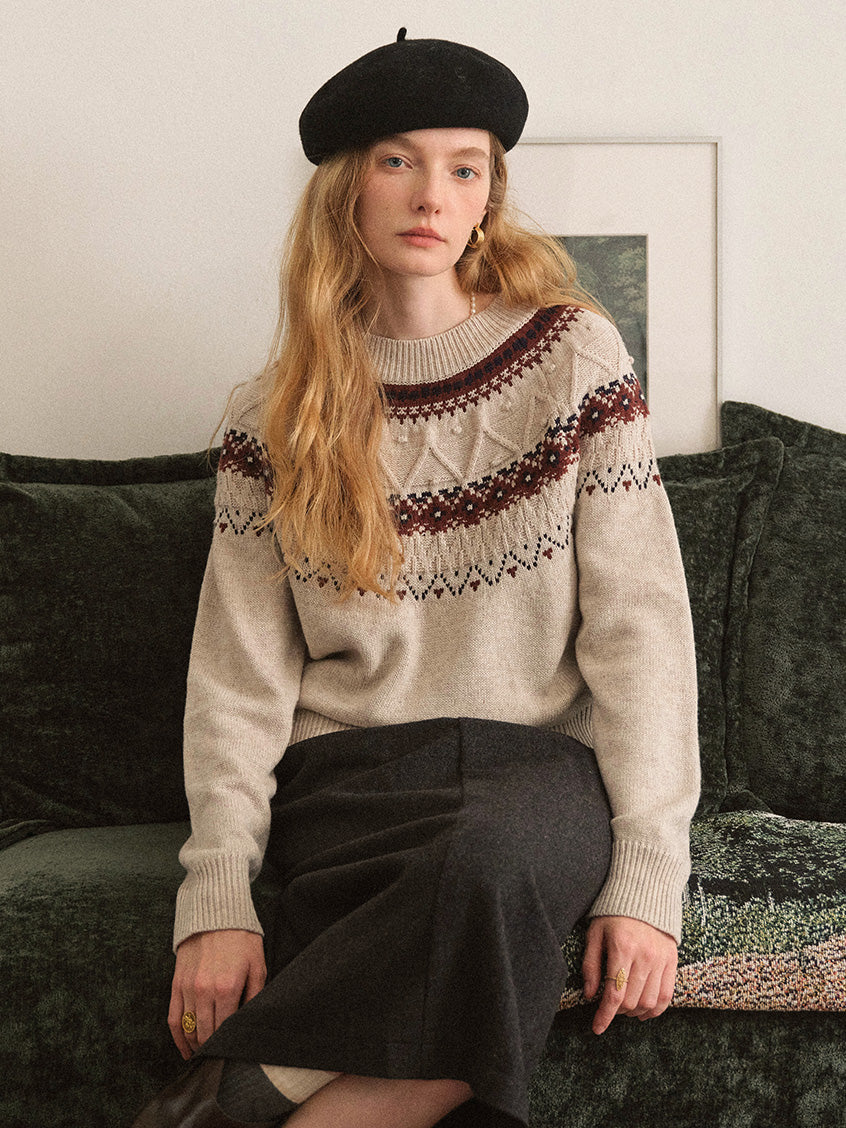 Kasandra Vintage Fair-Isle All-Purpose Sweater