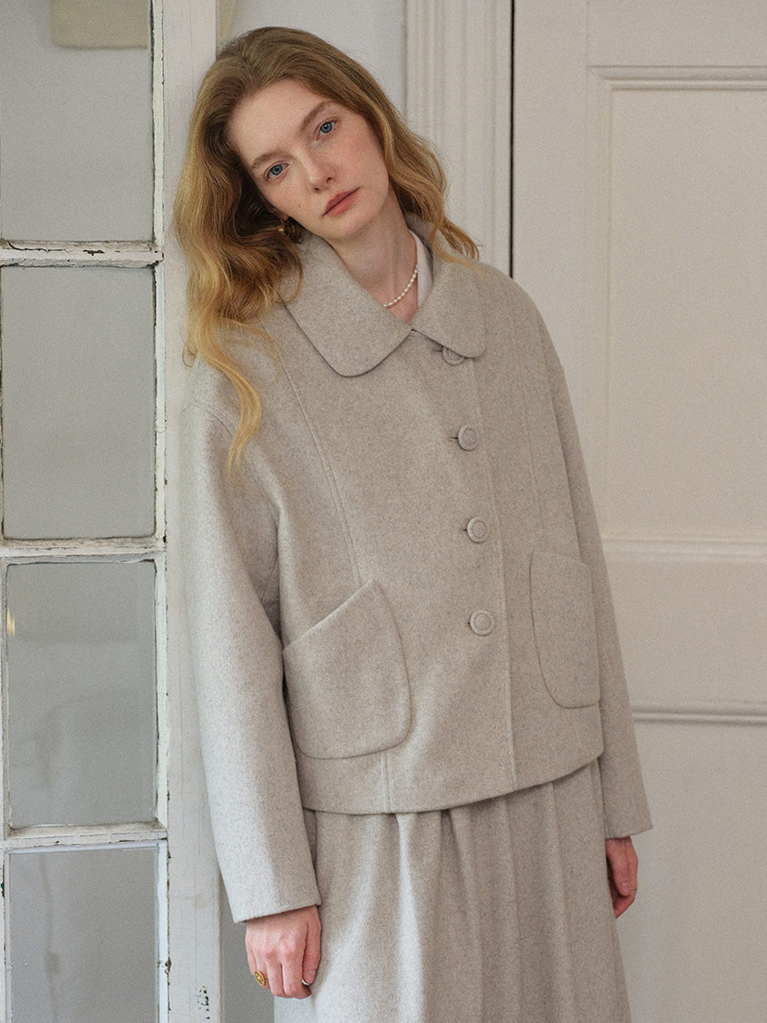 Modesty Boxy Drop-Shoulder Cropped Jacket