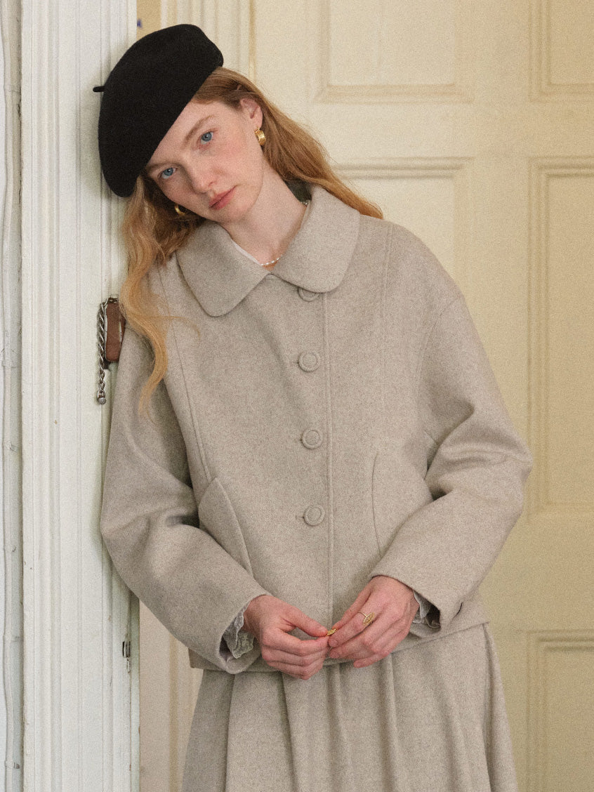 Modesty Boxy Drop-Shoulder Cropped Jacket