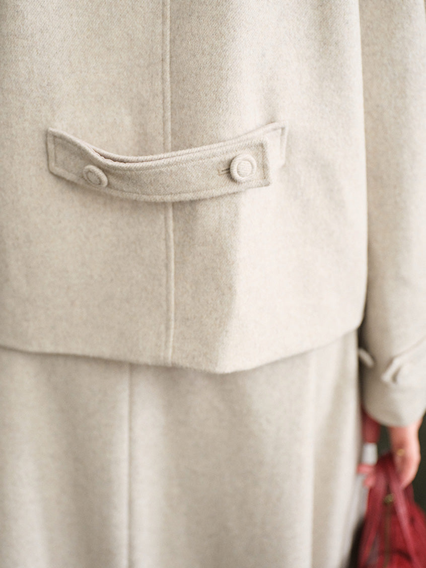 Modesty Boxy Drop-Shoulder Cropped Jacket