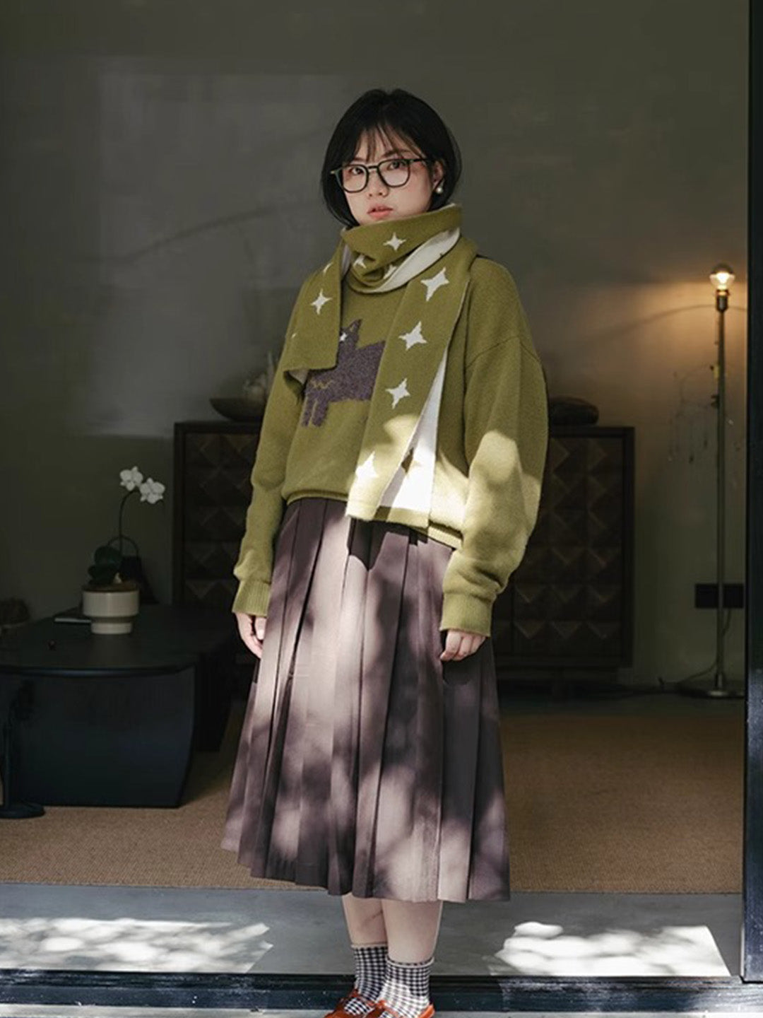 Chowxiaodou 100% Wool Scarf