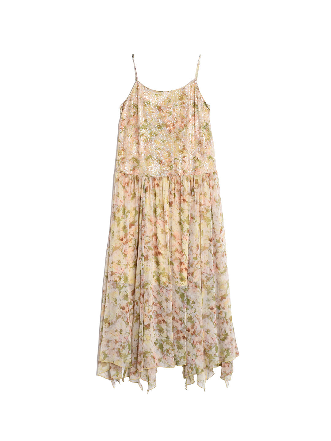 Ariadne Antique Floral Suspender Dress