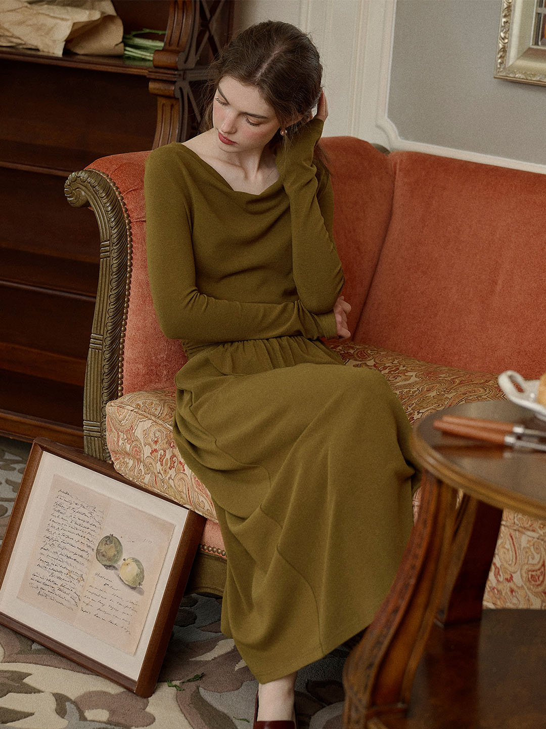 Journee Elegant Romantic Waist Knitted Dress