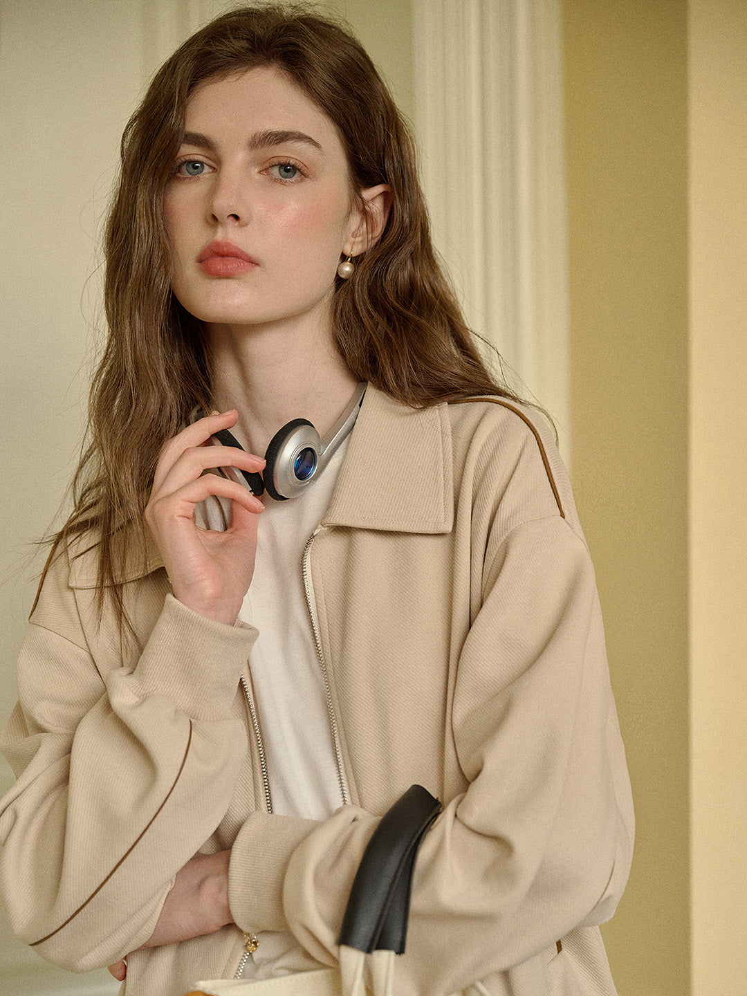 Chloe Polo Collar Cotton Cardigan