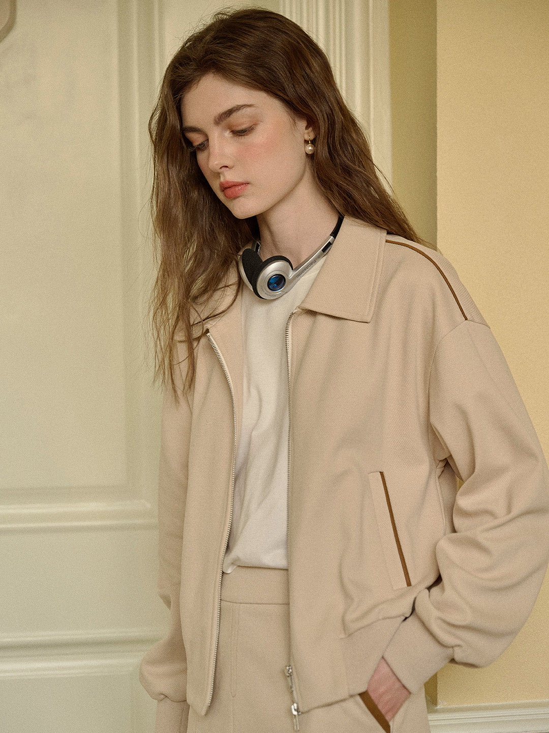 Chloe Polo Collar Cotton Cardigan