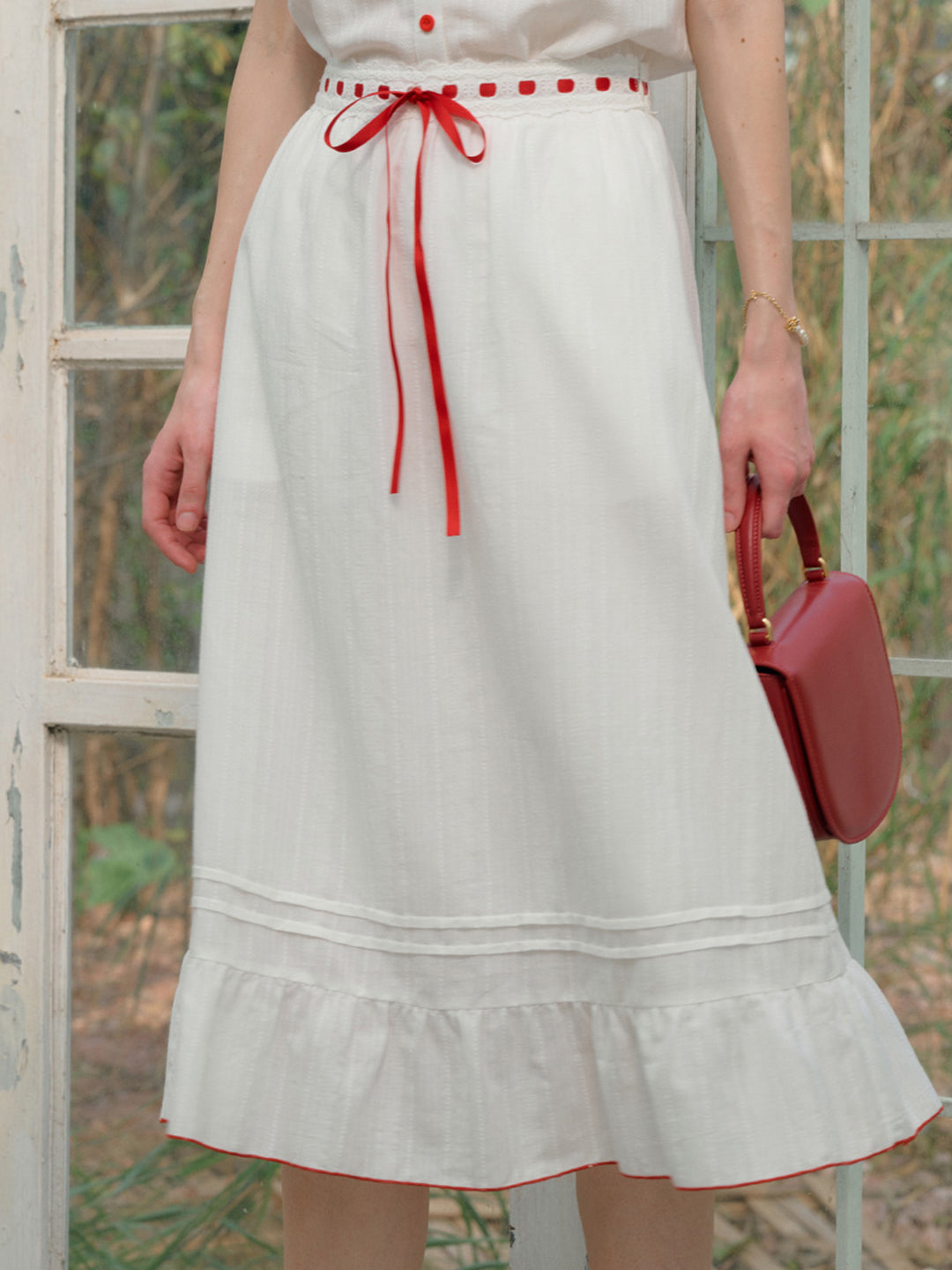 【Final Sale】Myla Midi 100% Cotton Skirt