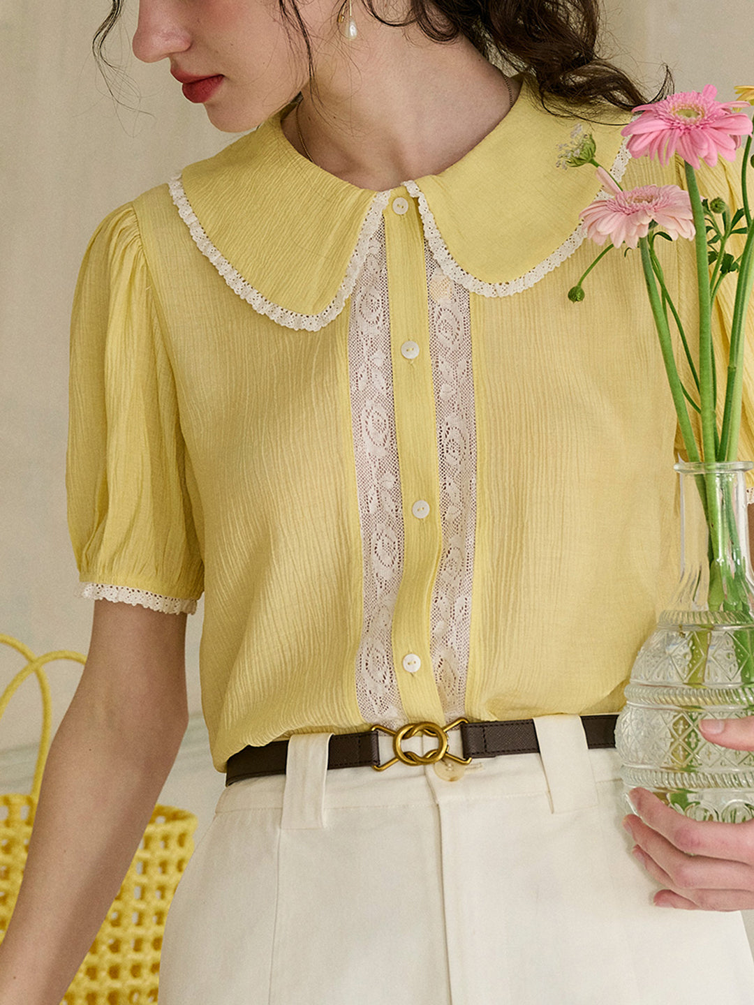 【Final Sale】Carmen Peter Pan Collar Blouse