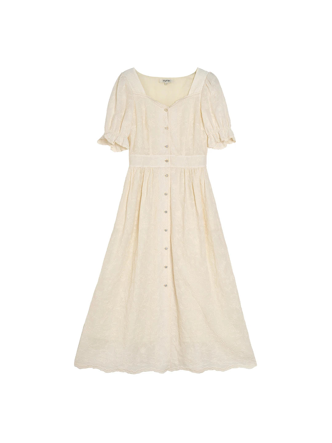 Ayra Sweetheart Neck Puff Sleeves Dress
