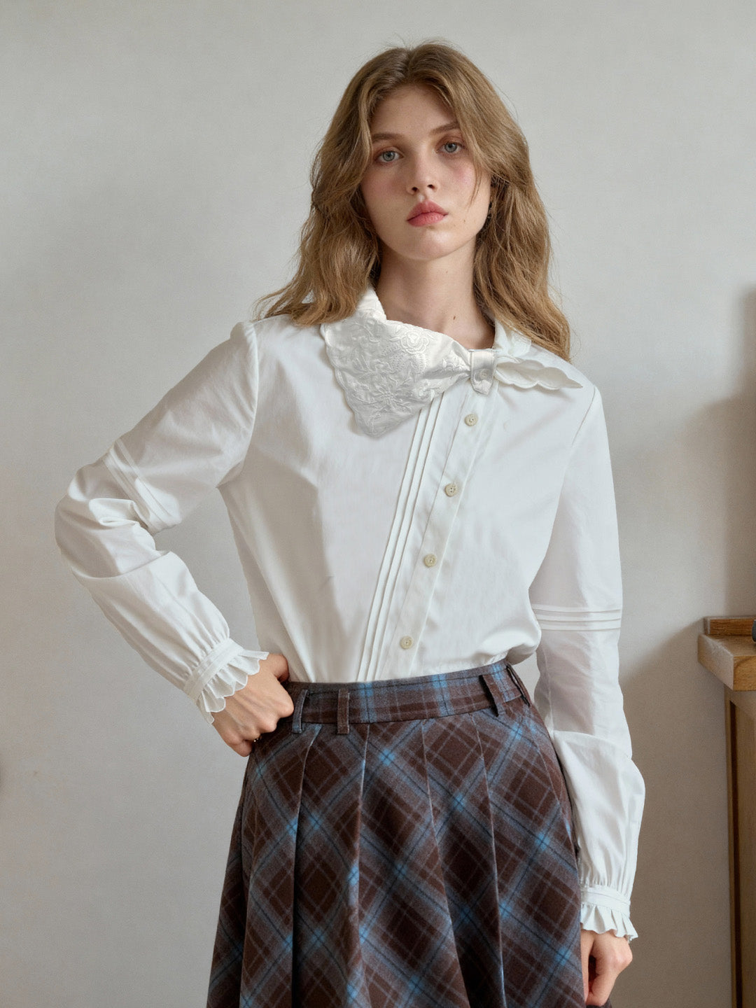 Adele Tie Collar Blouse
