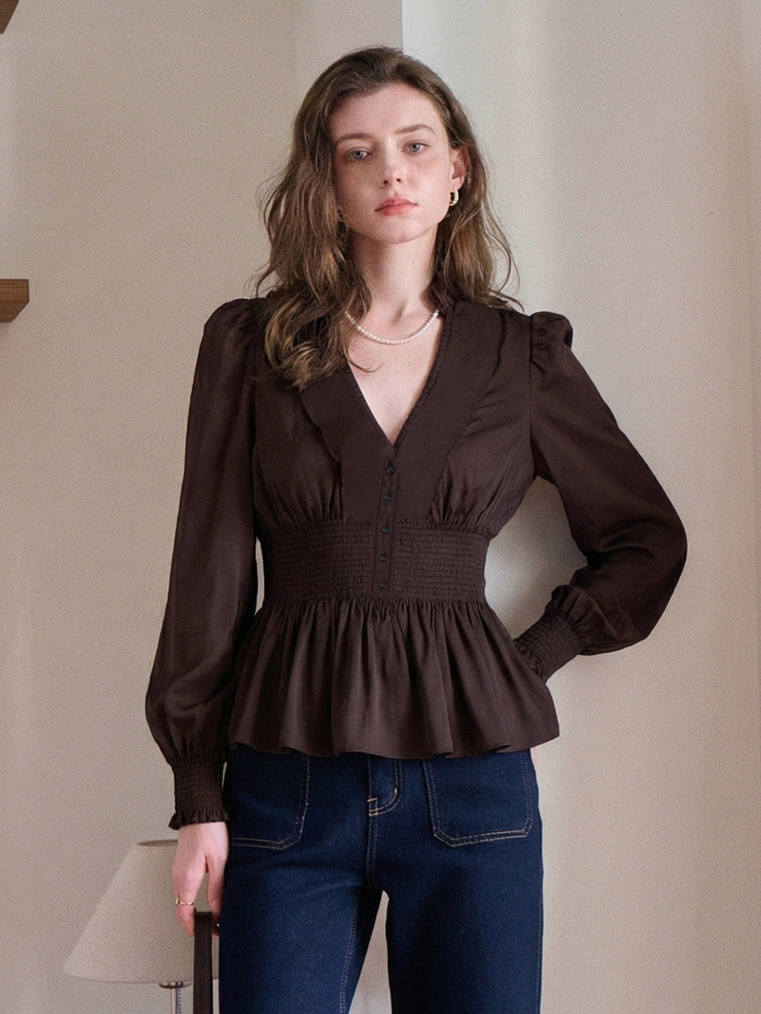 Mikaela V-Neck Blouse