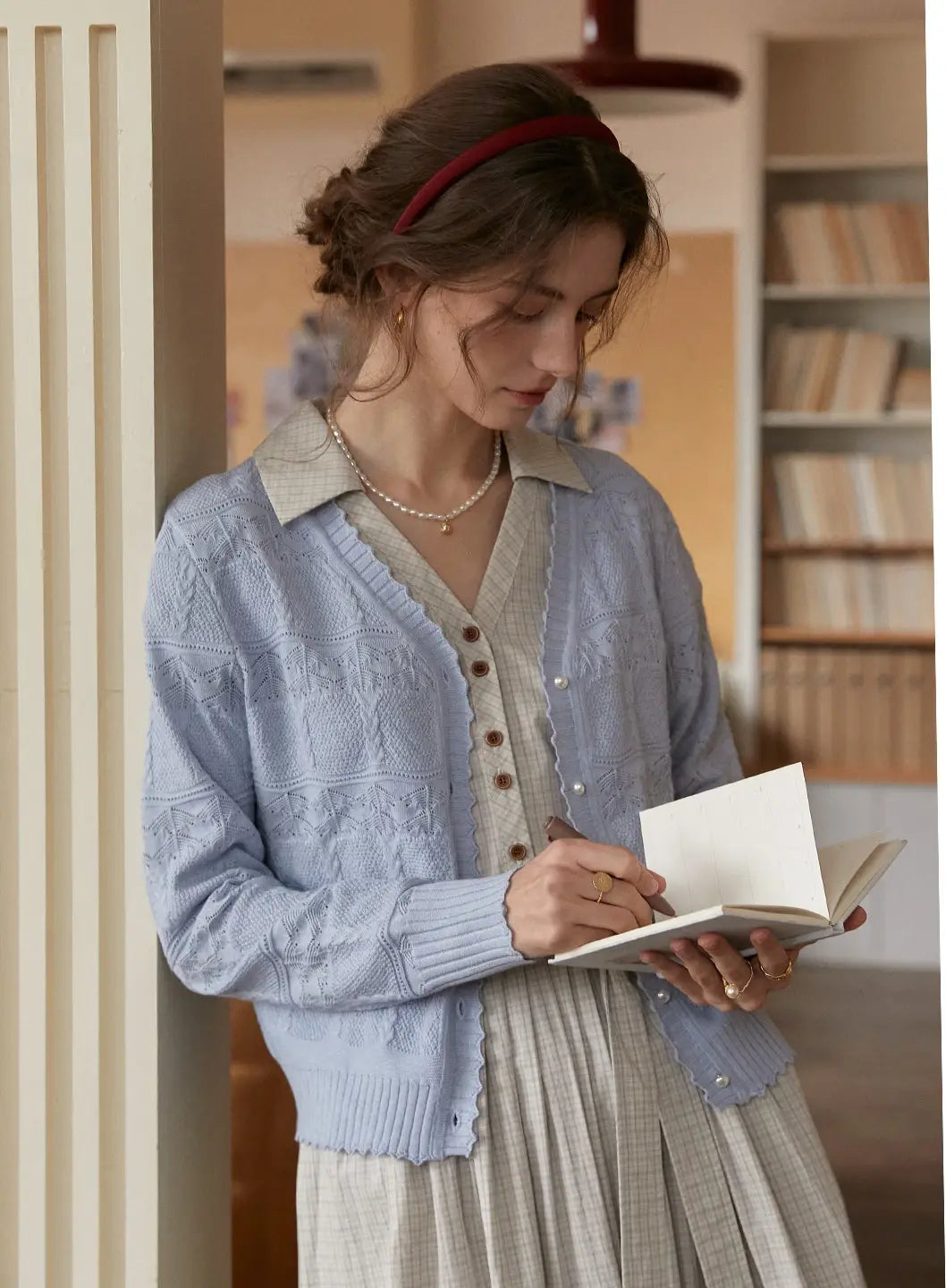 Elouise V-Neck Wool Cardigan