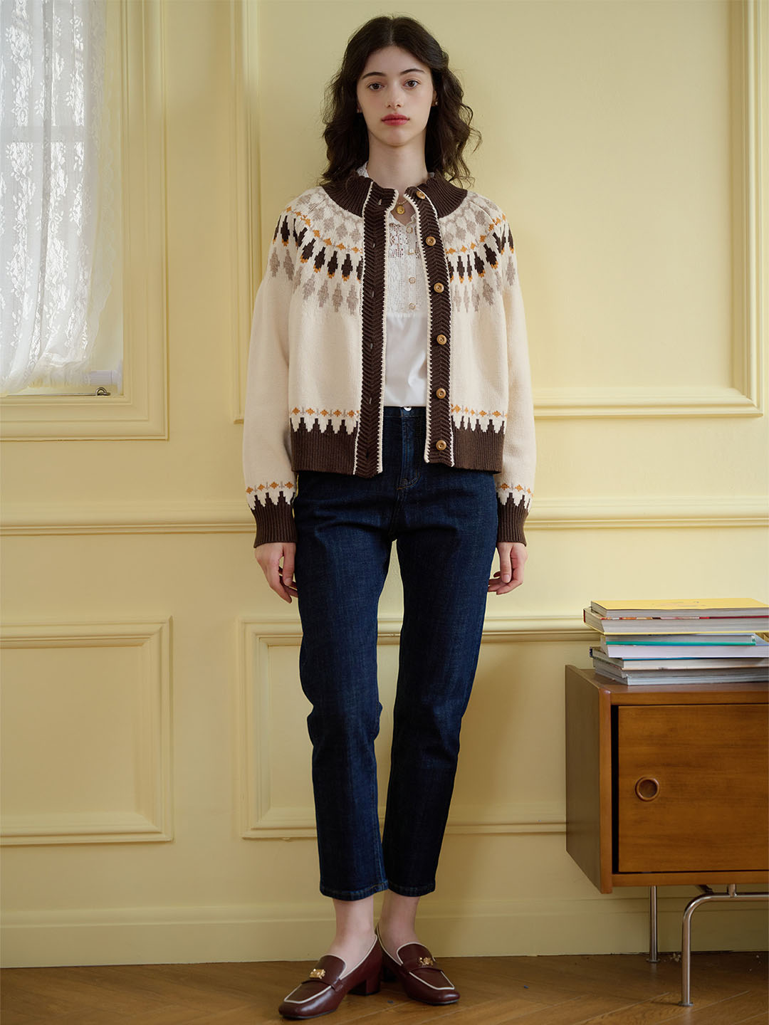 【Final Sale】Zoey Classic Fair Isle Contrast Sweater