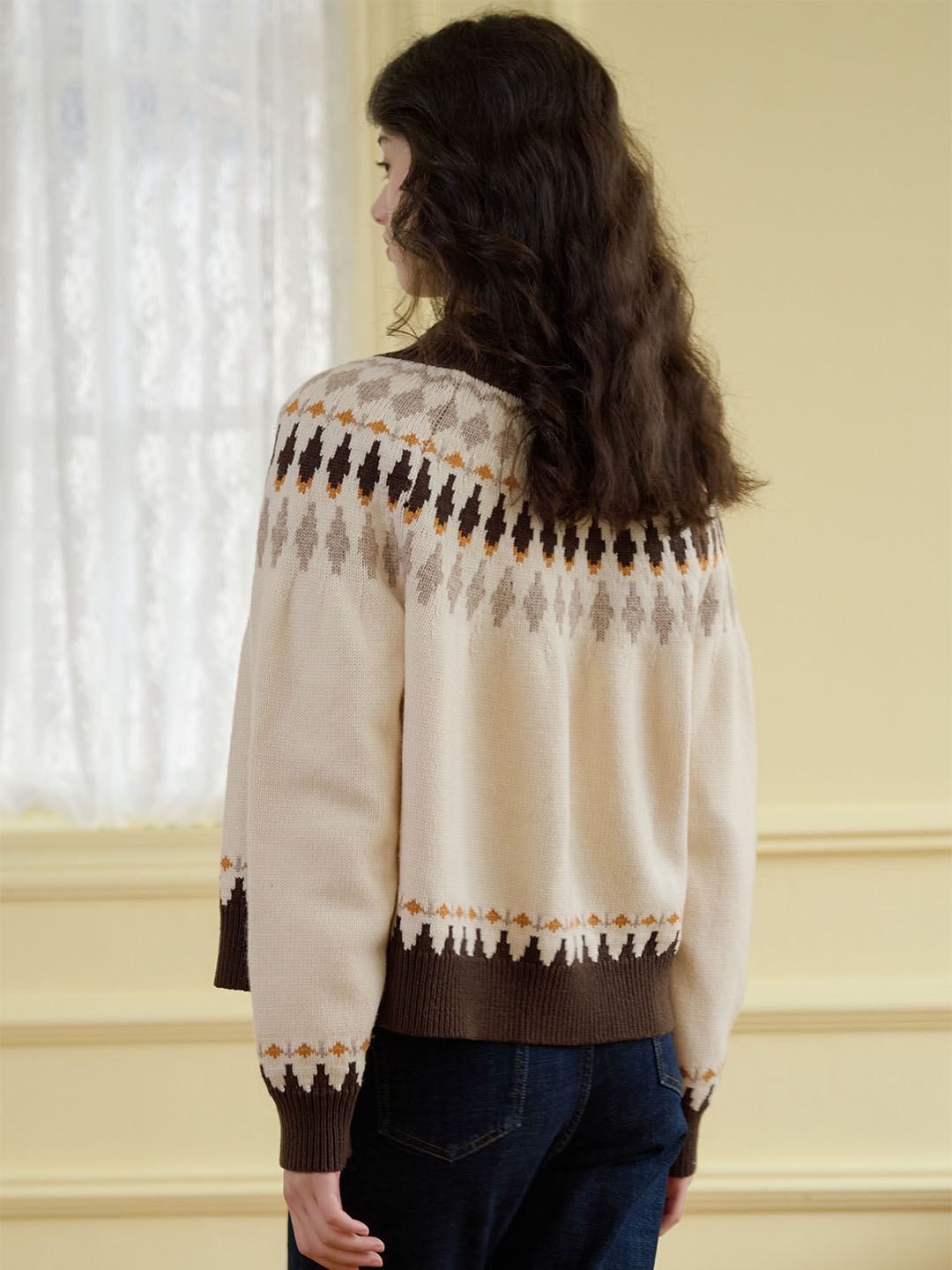 【Final Sale】Zoey Classic Fair Isle Contrast Sweater