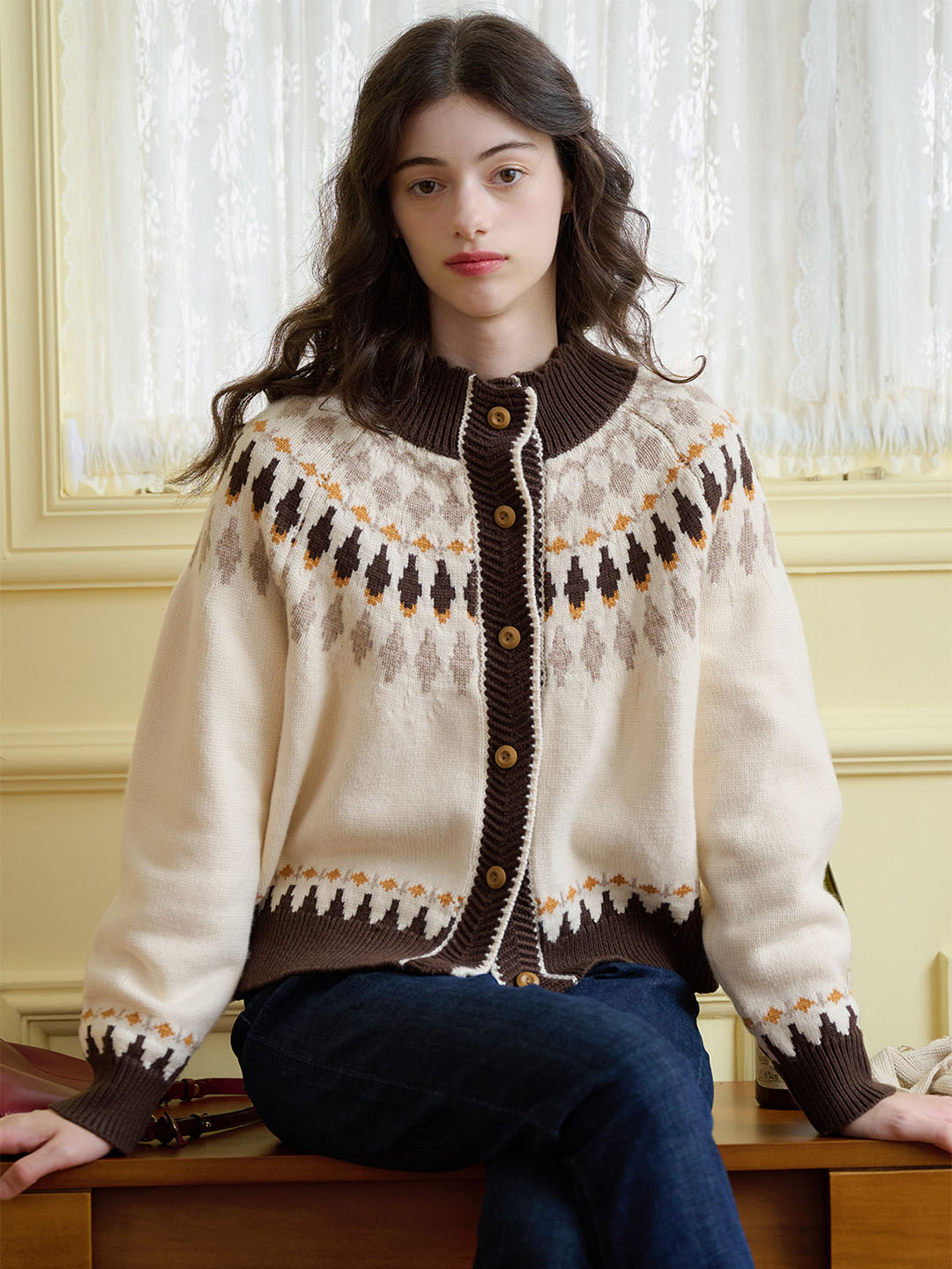 【Final Sale】Zoey Classic Fair Isle Contrast Sweater