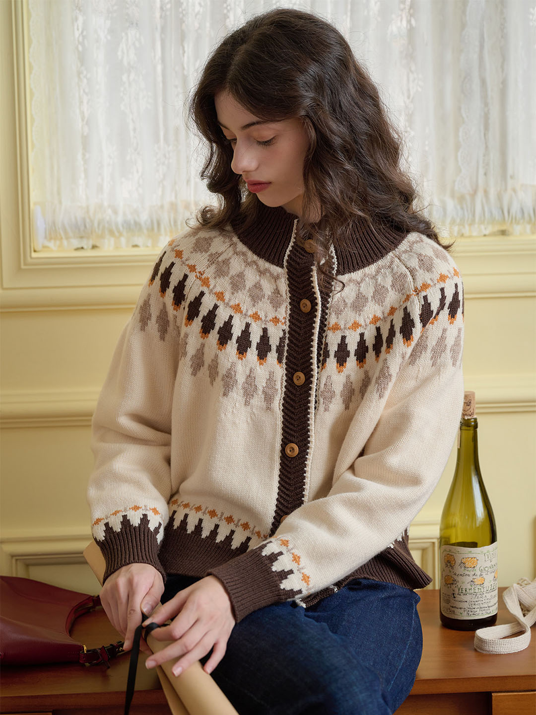 【Final Sale】Zoey Classic Fair Isle Contrast Sweater