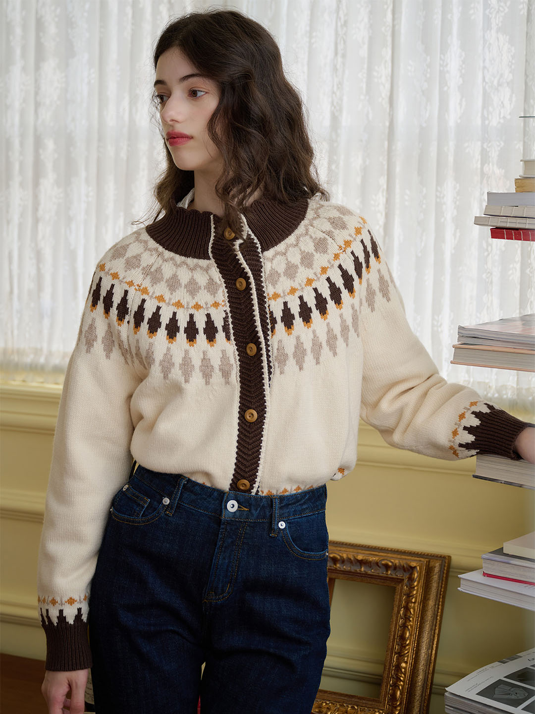 【Final Sale】Zoey Classic Fair Isle Contrast Sweater