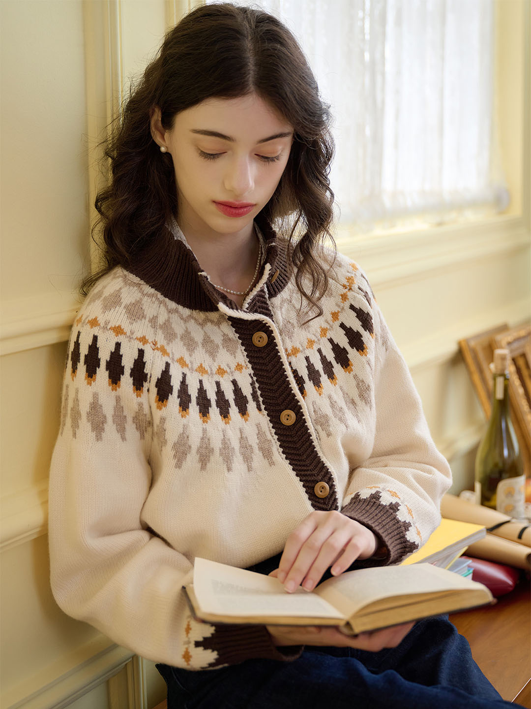 【Final Sale】Zoey Classic Fair Isle Contrast Sweater