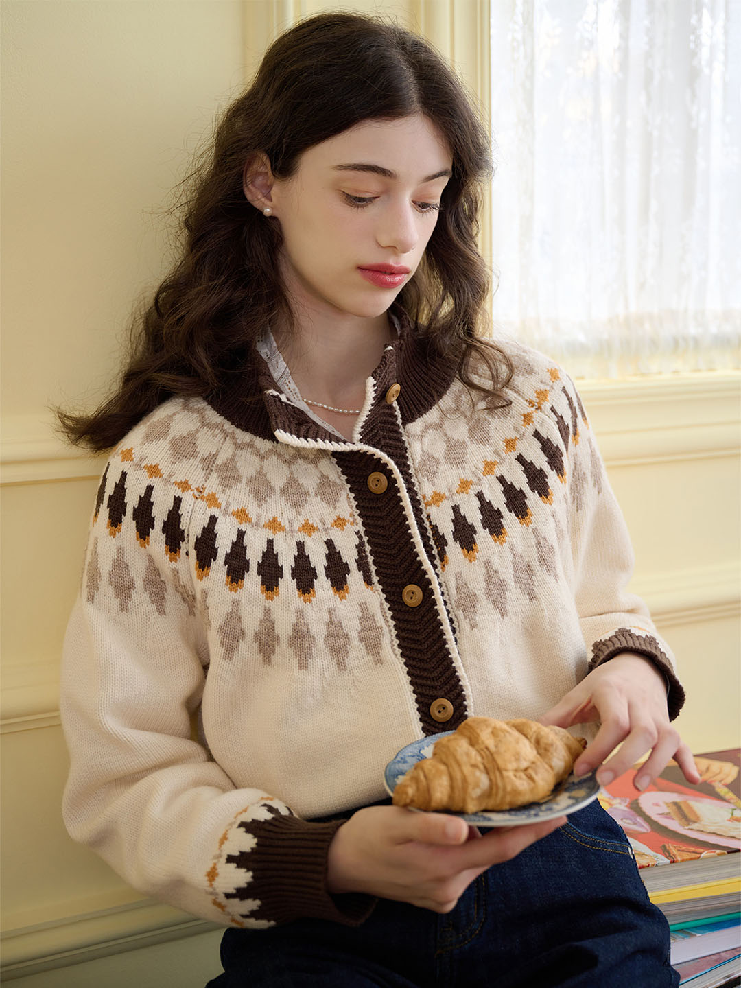 【Final Sale】Zoey Classic Fair Isle Contrast Sweater