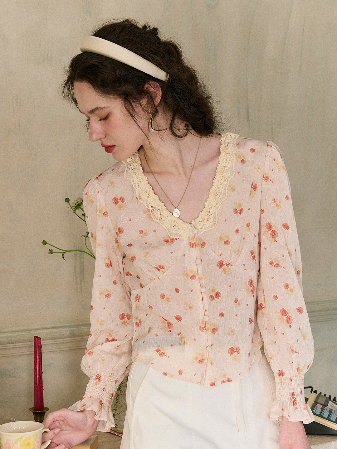 【Final Sale】Laurel V-Neck Floral Blouse