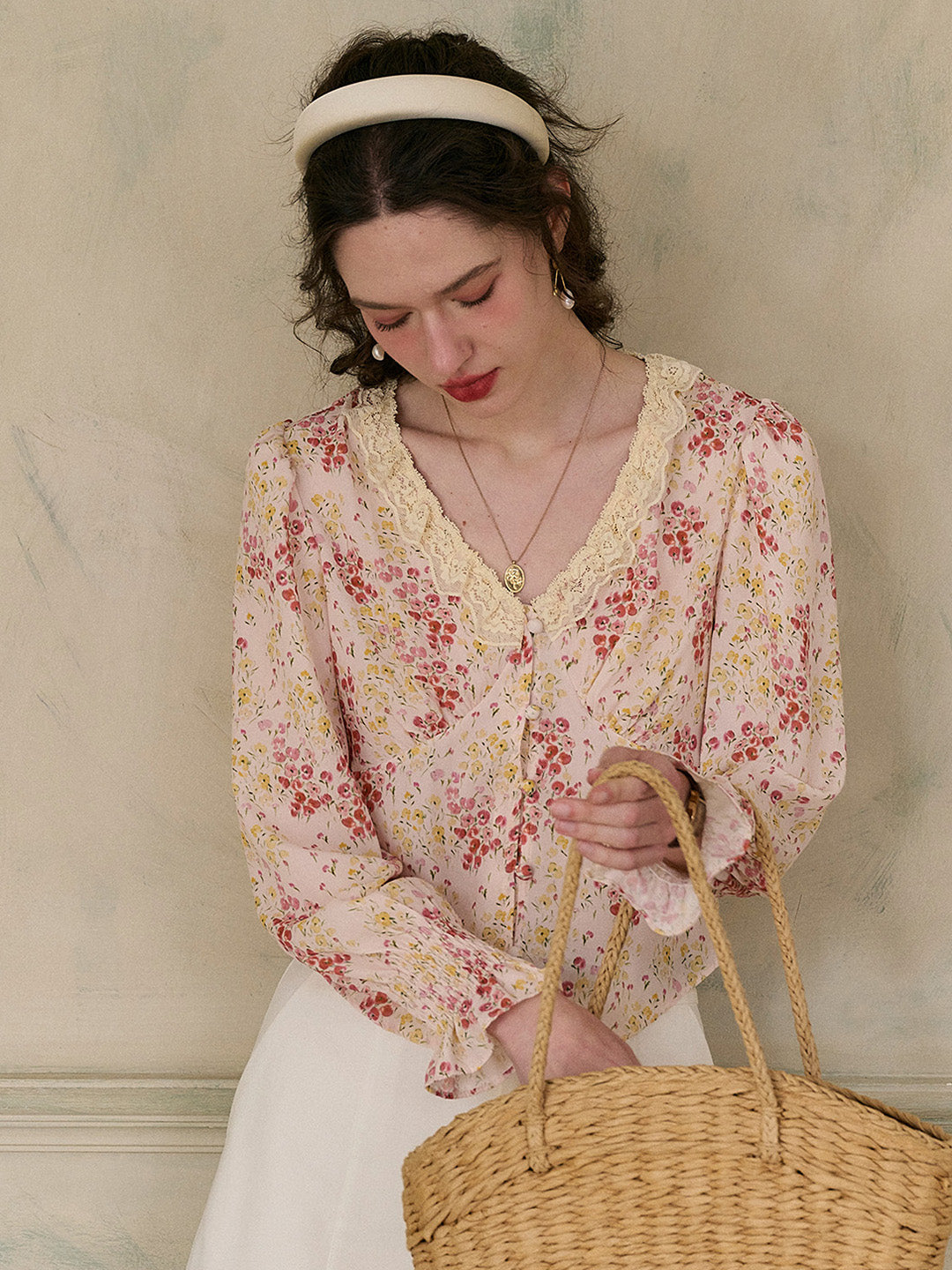 【Final Sale】Laurel V-Neck Floral Blouse