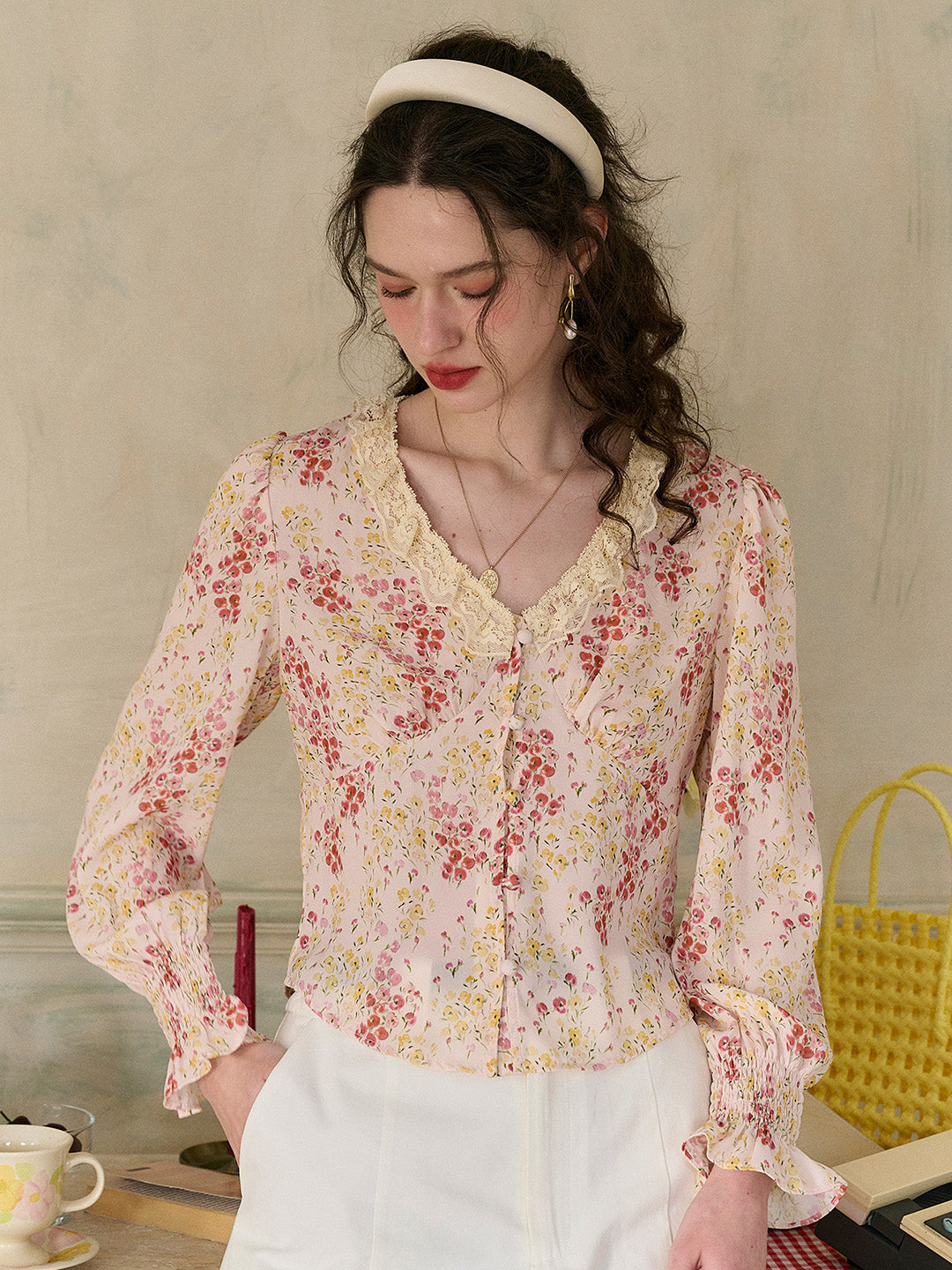 【Final Sale】Laurel V-Neck Floral Blouse