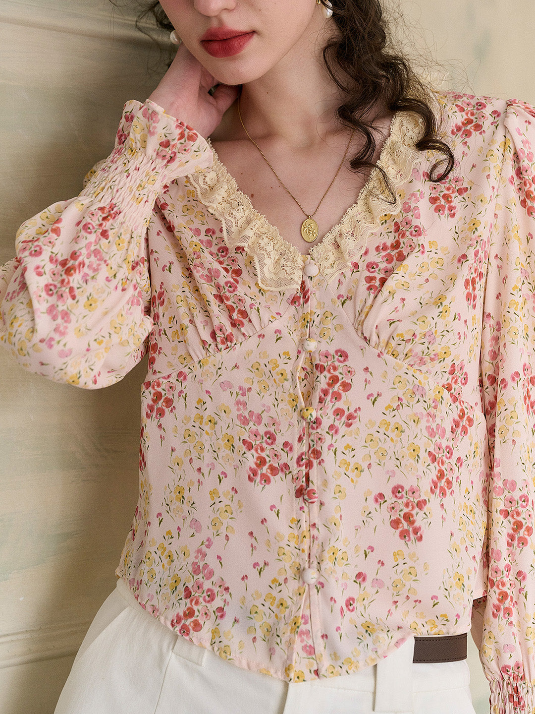 【Final Sale】Laurel V-Neck Floral Blouse