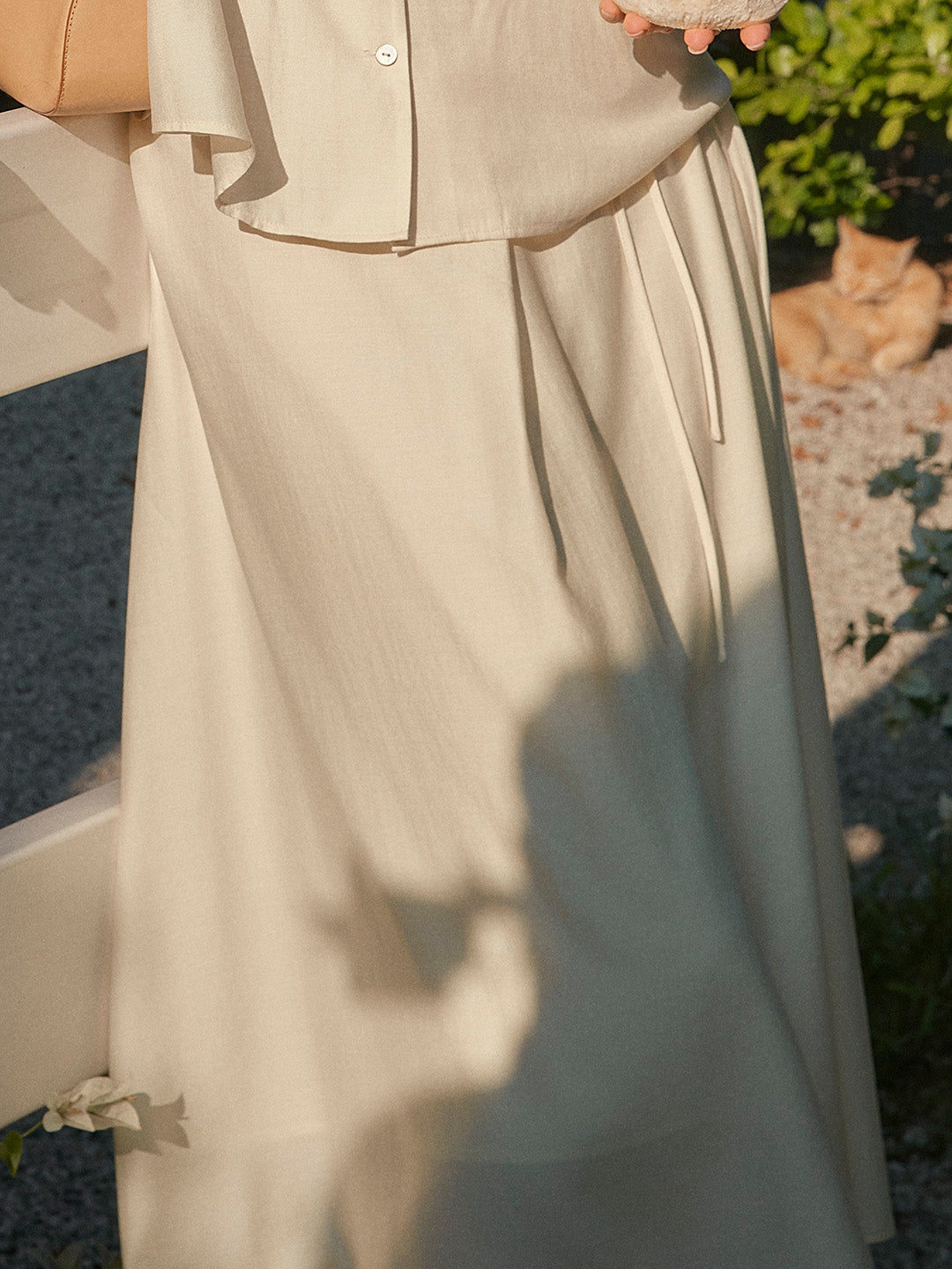 【Final Sale】Zariah Skin-Friendly Wool Skirt- Blue