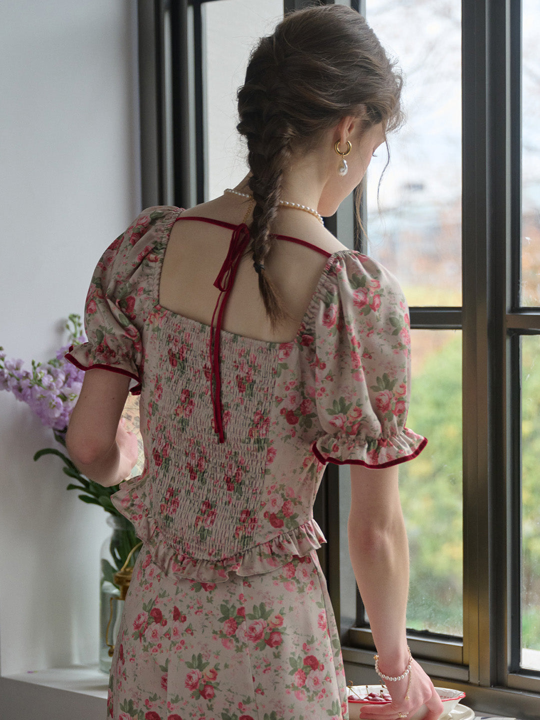 【Final Sale】Zariyah Square Neck Floral Blouse