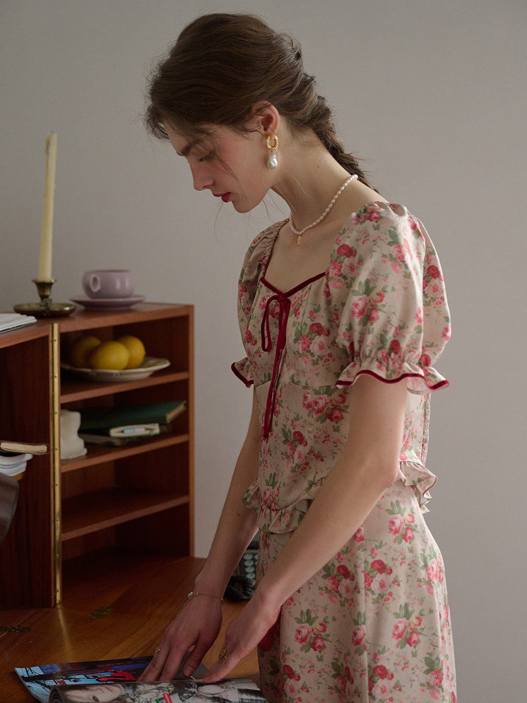 【Final Sale】Zariyah Square Neck Floral Blouse