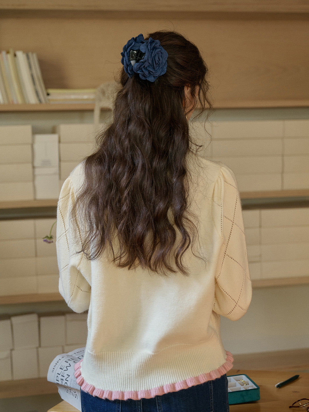 【Final Sale】Max Ruffled Collar Bow Sweater