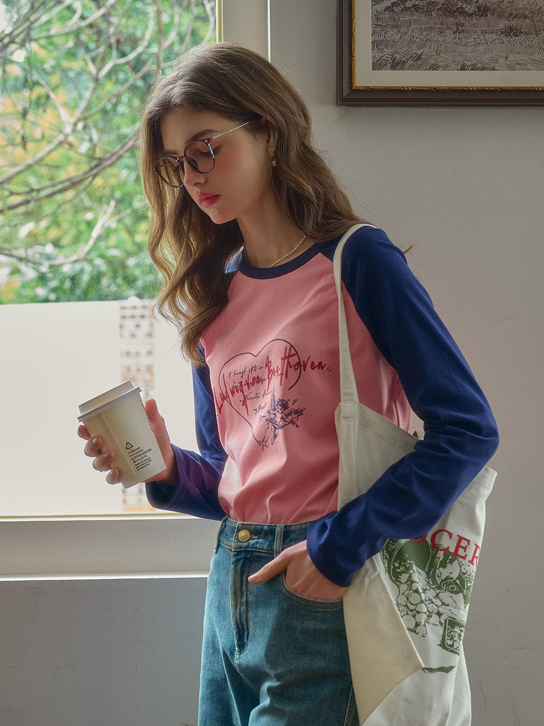 【Final Sale】Isla Valentine's Day Long Sleeve T-Shirt - Blue