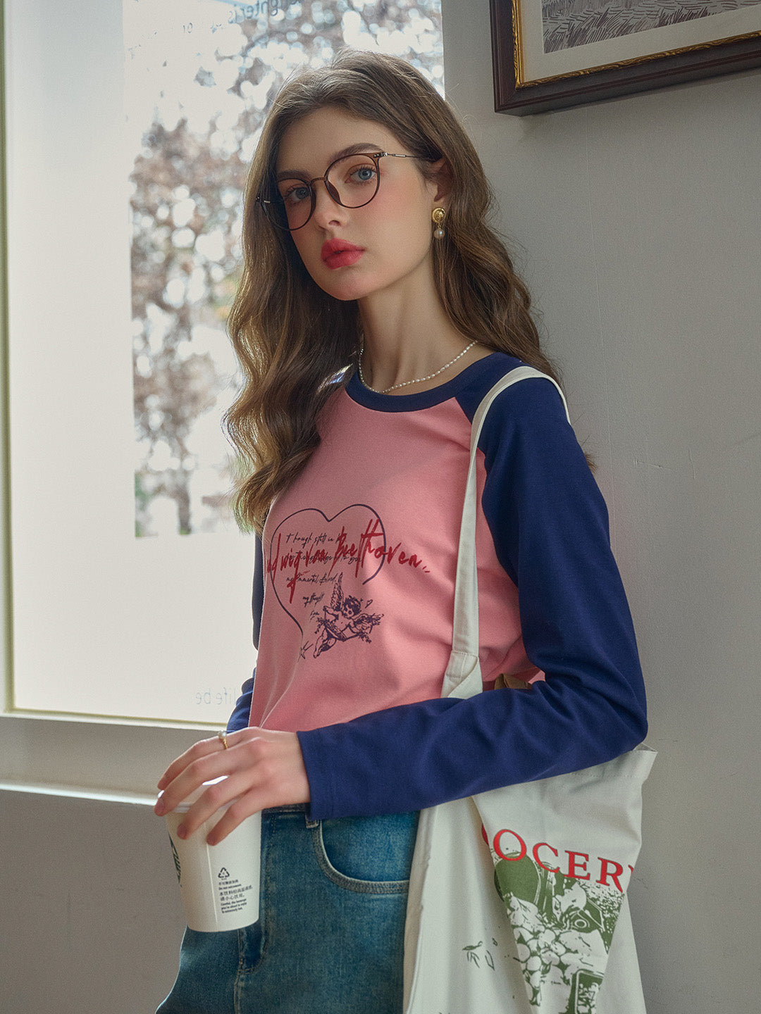 【Final Sale】Isla Valentine's Day Long Sleeve T-Shirt - Blue