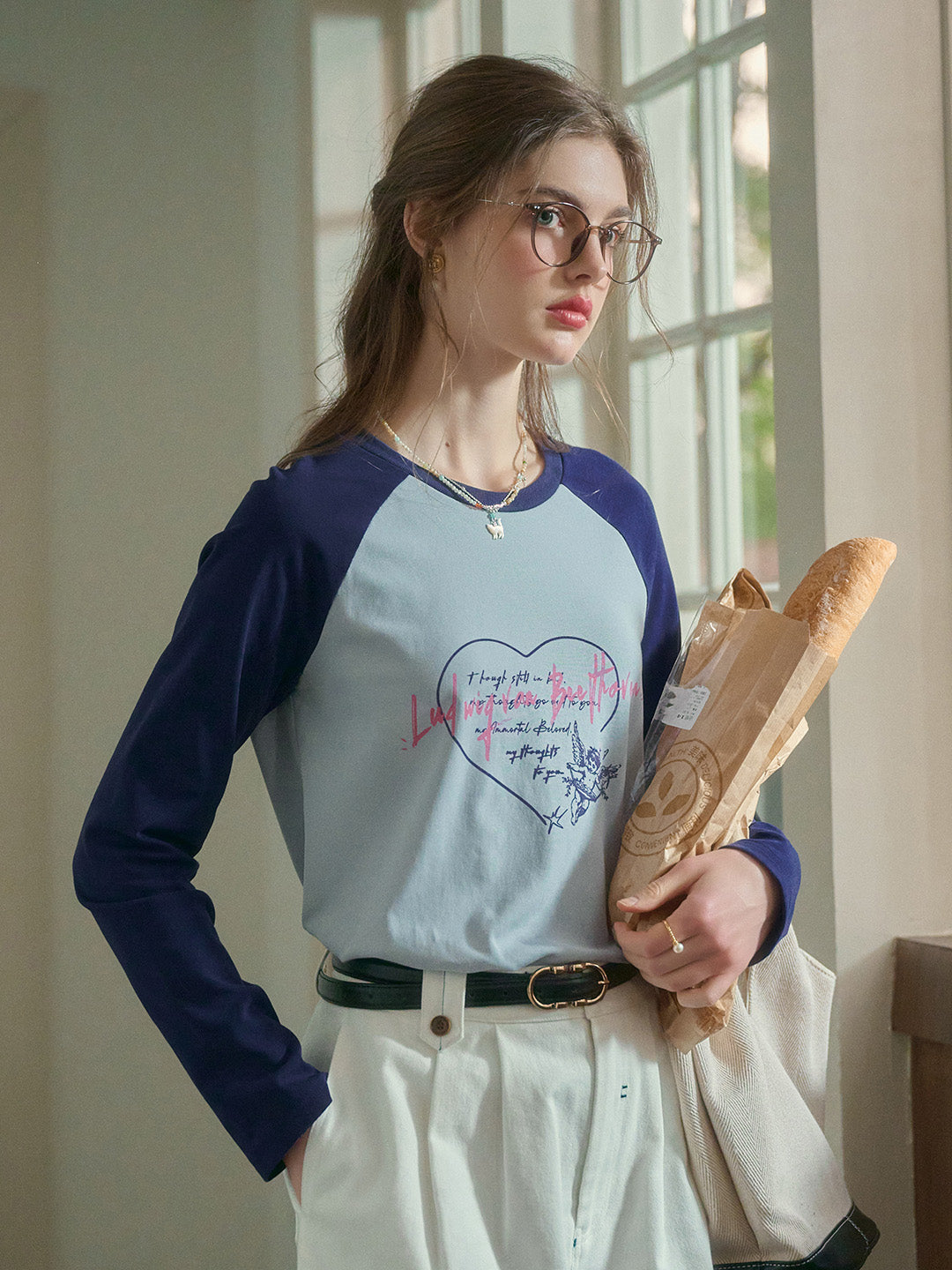 【Final Sale】Isla Valentine's Day Long Sleeve T-Shirt - Blue